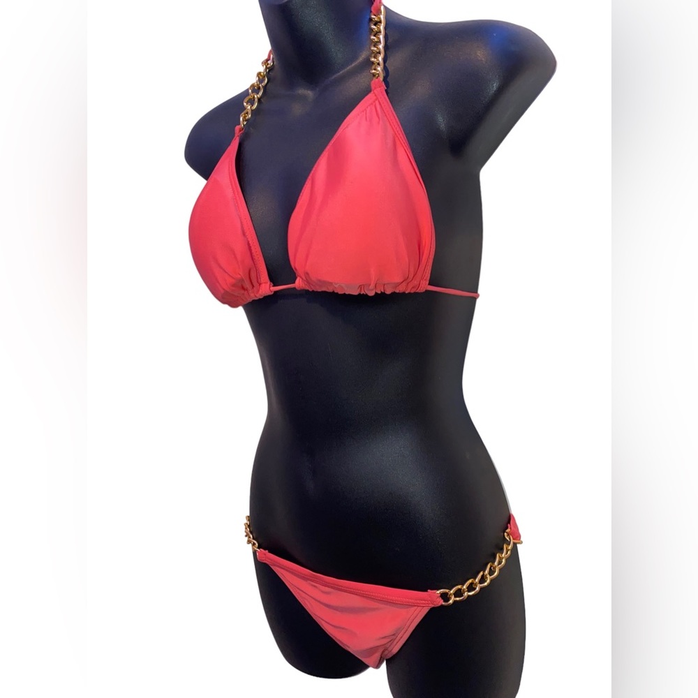 Coral Gold Chain Bikini